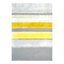 Poster d'art Abstrait gris et jaune "citron" Impri