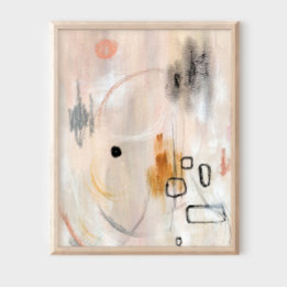 Poster d'art abstrait minimaliste et neutre