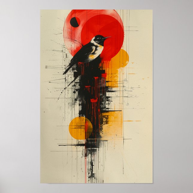 Poster d'art Abstrait minimaliste gras | Contempor (Devant)