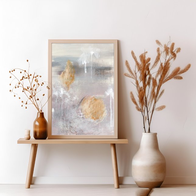 Poster d'art abstrait moderne moderne gris neutre (Créateur téléchargé)