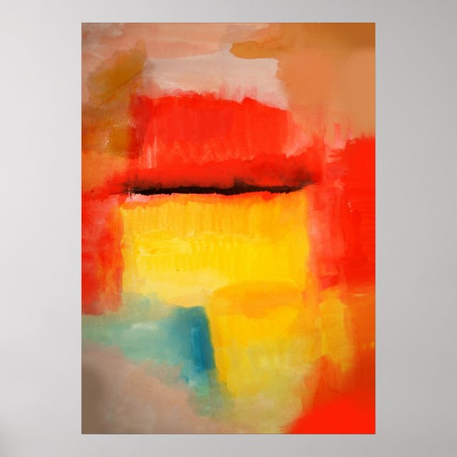 Poster d'art Abstrait moderne - Style Rothko (Devant)