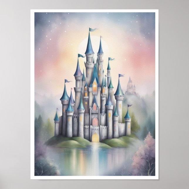 Poster d'art Abstrait mur Fairy Tale Castle (Devant)
