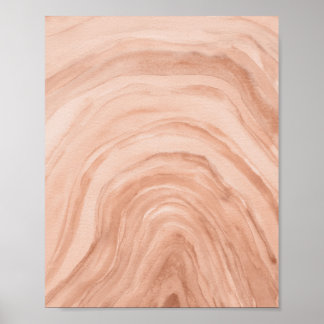 Poster d'art Abstrait Peach Agate II Watercolor