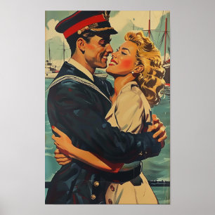 Poster d'art Abstrait vintage rétro moderne