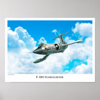 Poster d'art aéronautique "F-104 Starfighter"