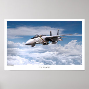 Poster d'art aéronautique "F-14 Tomcat"