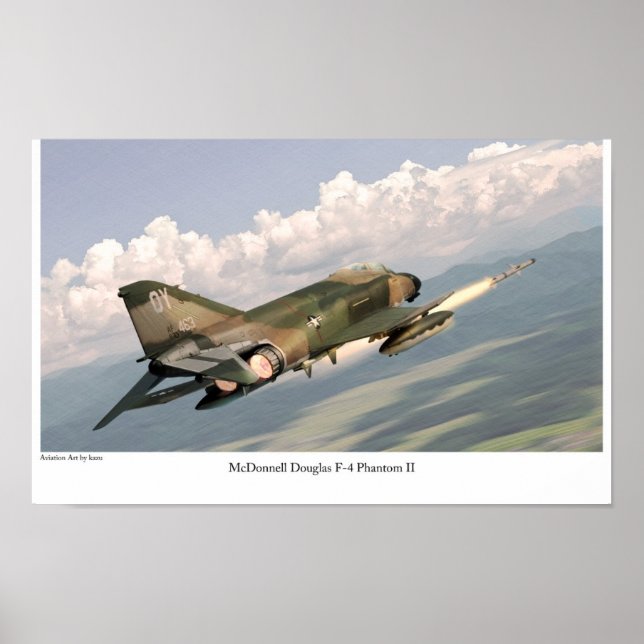 Poster d'art aéronautique "F-4 Phantom II" (Devant)