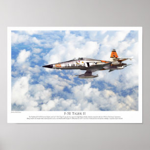 Poster d'art aéronautique "F-5E Tiger II"