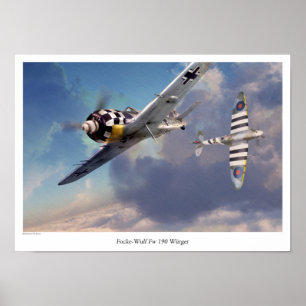 Poster d'art aéronautique "Focke-Wulf Fw 190"