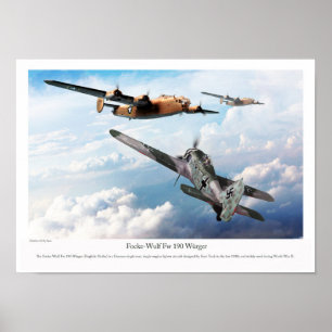 Poster d'art aéronautique "Focke-Wulf Fw 190"