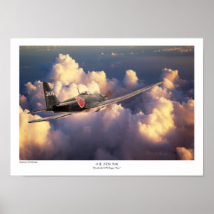 Poster d'art aéronautique "Mitsubishi A7M Reppu "s