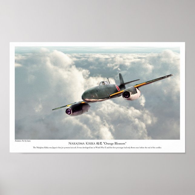 Poster d'art aéronautique "Nakajima Kikka" (Devant)