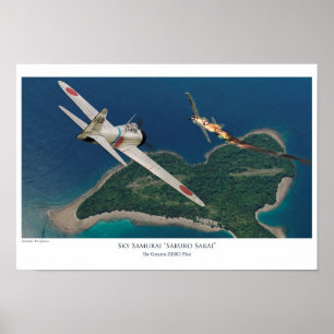 Poster d'art aéronautique "Saburo Sakai"