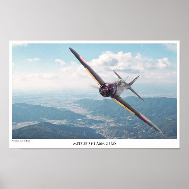 Poster d'art aéronautique "ZERO" (Devant)