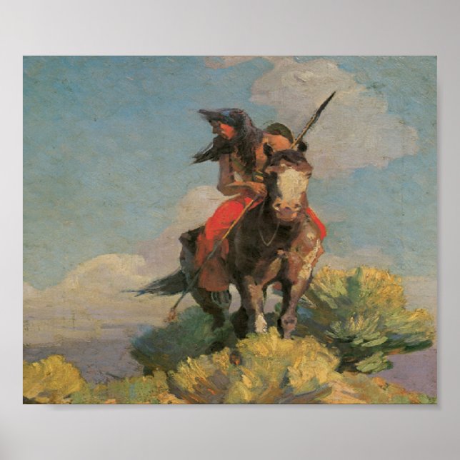 Poster d'art amérindien Wild Crow 1896 (Devant)