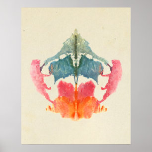Poster d'art amusant Rorschach Inkblot Test
