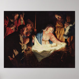 Poster d'art Baby Jesus in Manger