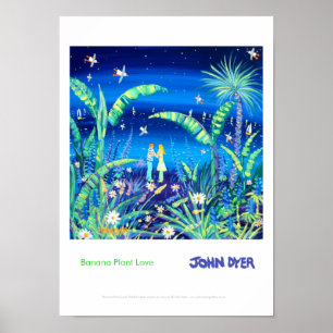 Poster d'art : Banana Plante Love de John Dyer