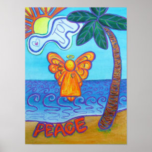 Poster d'art California Beach Angel