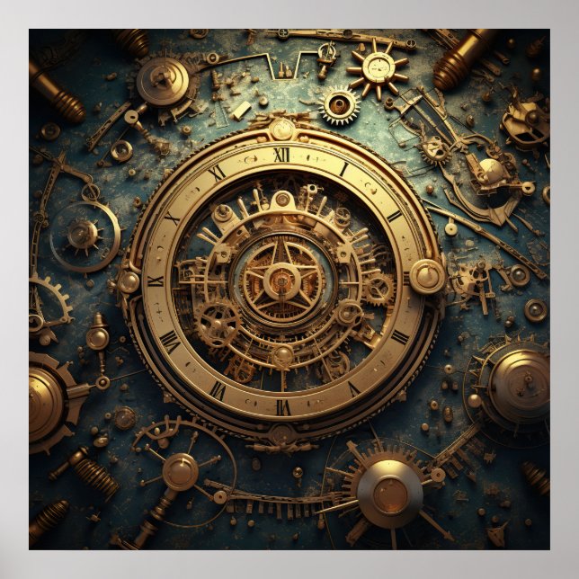 Poster d'art céleste Steampunk (Devant)