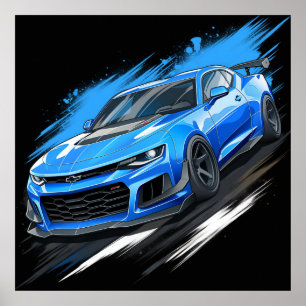 Poster d'art Chevrolet Camaro ZL1 Chevy Muscle