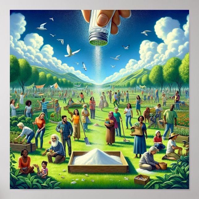 Poster d'art chrétien du sel de la Terre (Devant)