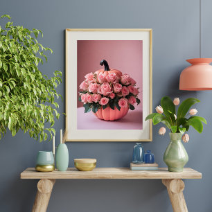 Poster d'Art Citrouille Pink Halloween