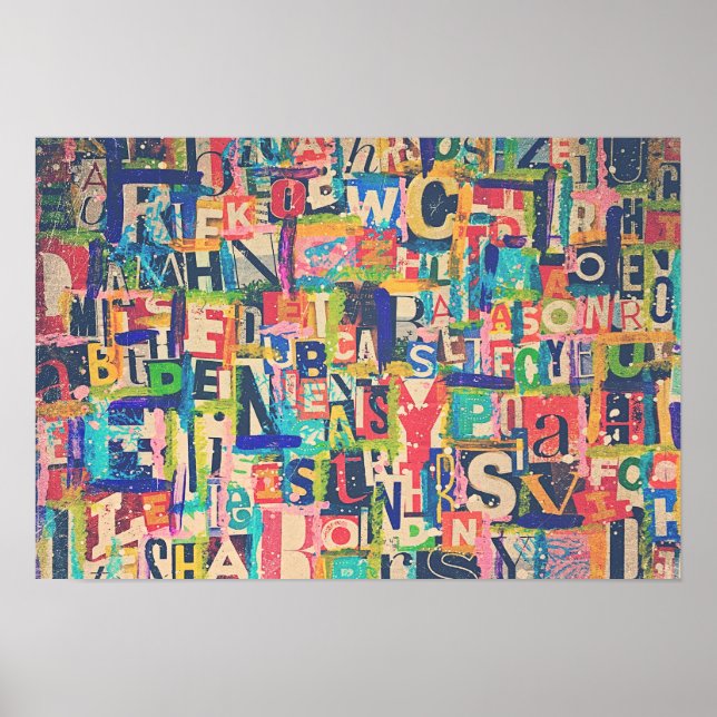 Poster d'art collé ou papier décolpage (Devant)