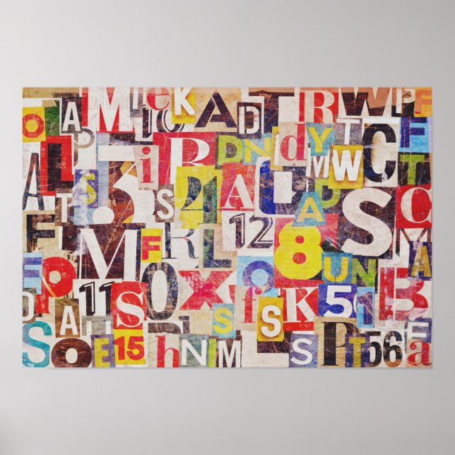 Poster d'art collé ou papier décolpage (Devant)