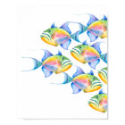 Poster d'art coloré de la plage aquarelle