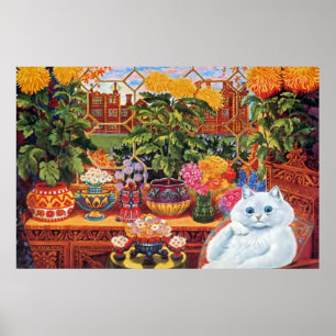 Poster d'art de chat vintage Louis Wain