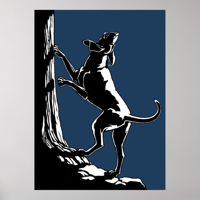 Poster d'art de chien de chien de chasse de chien  (Devant)