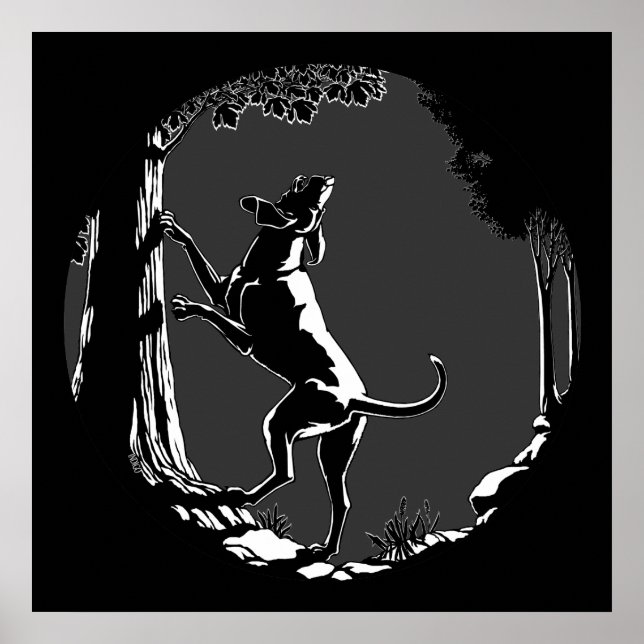 Poster d'art de chien Hound Chasse Amoureux de les (Devant)