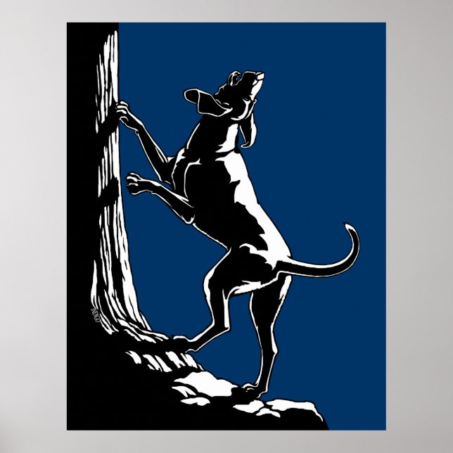 Poster d'art de chien Hound Chasse Amoureux de les (Devant)
