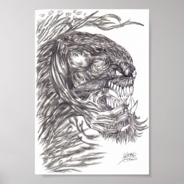 Poster d'art de création Evil Demon (Devant)