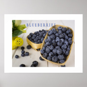 Poster d'art de cuisine Blueberries