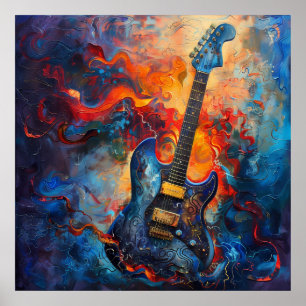 Poster d'art de guitare électrique