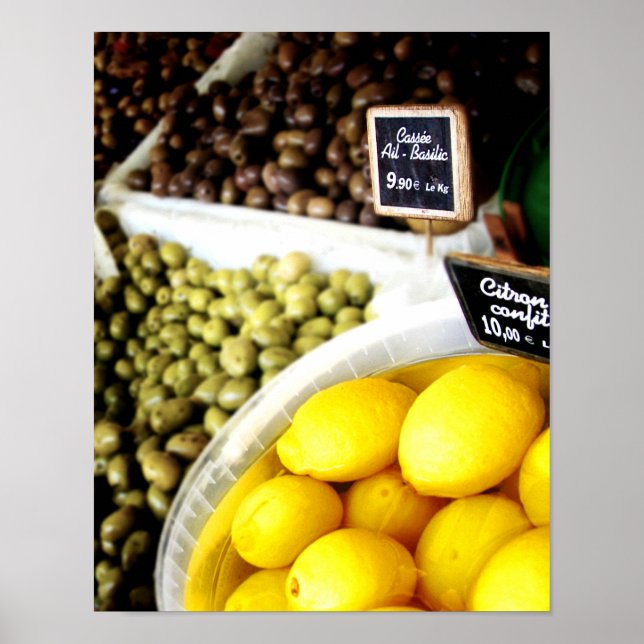 Poster d'art de la cuisine du marché Lemon Yellow  (Devant)