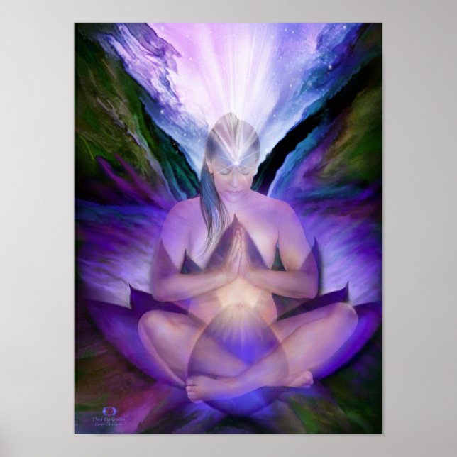 Poster d'art de la déesse Chakra de troisième oeil (Devant)