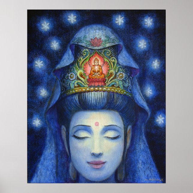 Poster d'art de la médaille de Bouddha Kuan Yin (Devant)