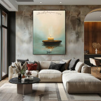 Poster d'art de la méditation aux bougies Tranquil