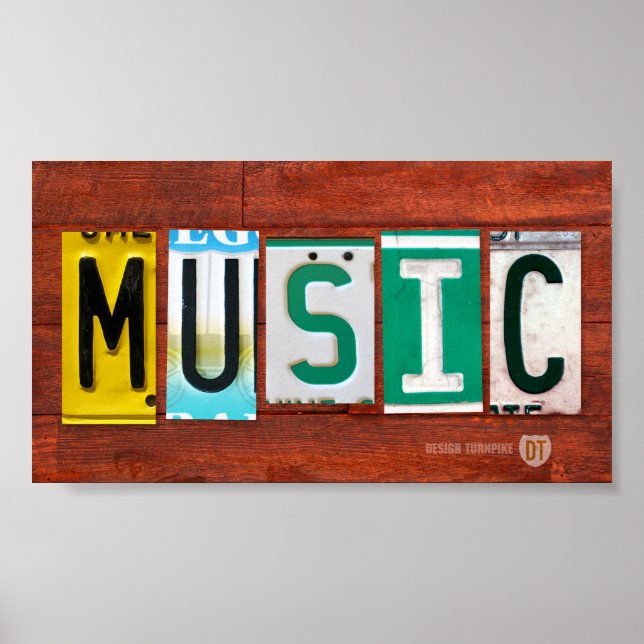 Poster d'art de la plaque de licence de musique Im (Devant)