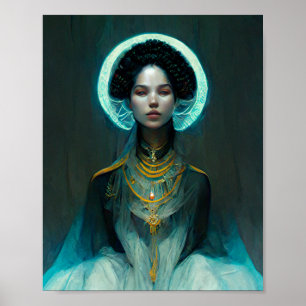 Poster d'art de la Princesse Imaginaire Sci-Fi