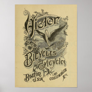 Poster d'art de la revue Vintage Victor Bicycle Ma