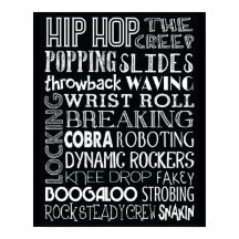 Poster d'art de la station de métro Danse Hip hop