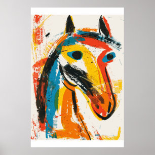 Poster d'art de l'aquarelle de style Picasso