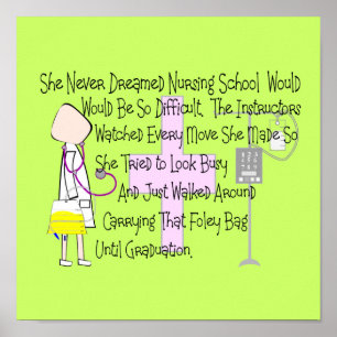 Poster d'art de l'histoire d'un étudiant en soins 