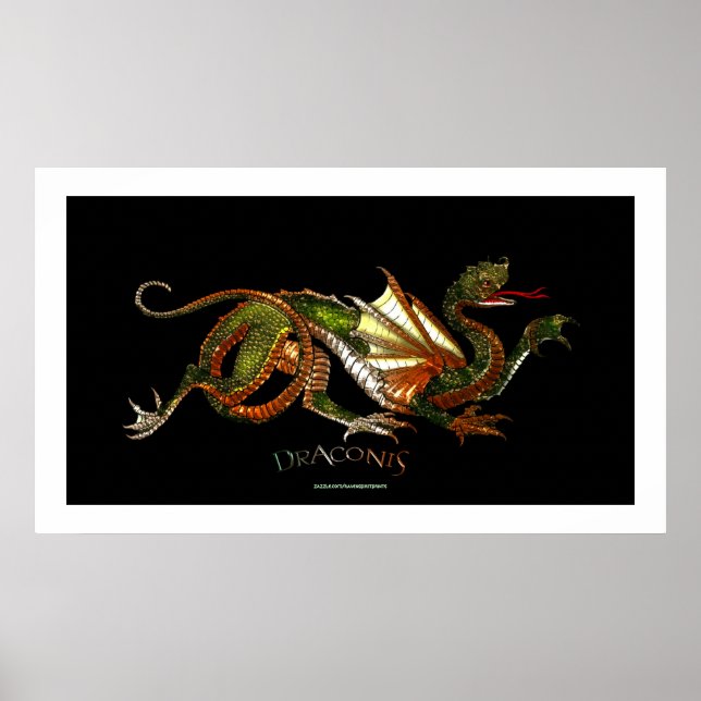 Poster d'art de l'Imaginaire du dragon asiatique m (Devant)