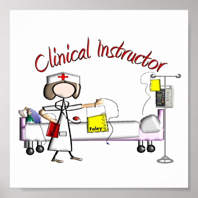 Poster d'art de l'instructeur clinique - Style Emb (Devant)