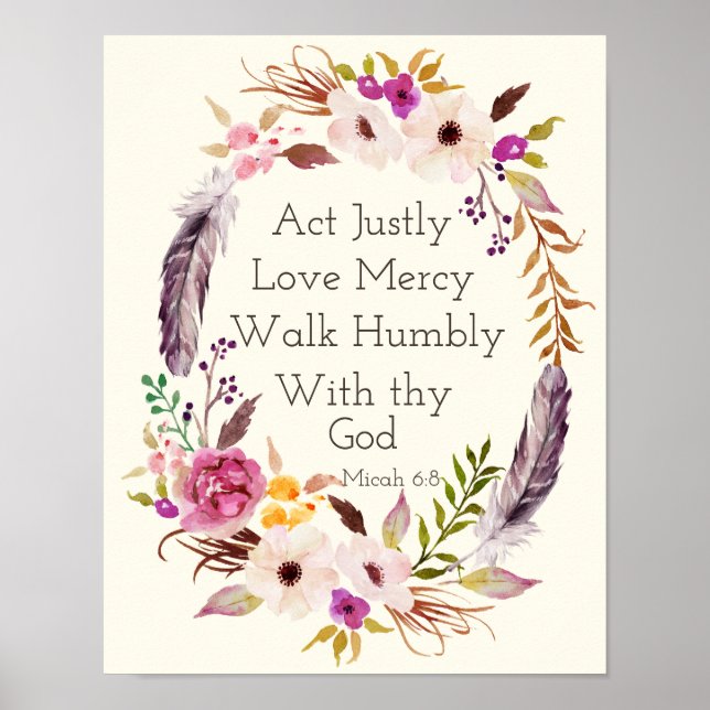 Poster d'art de mur de la bible d'aquarelle (Devant)